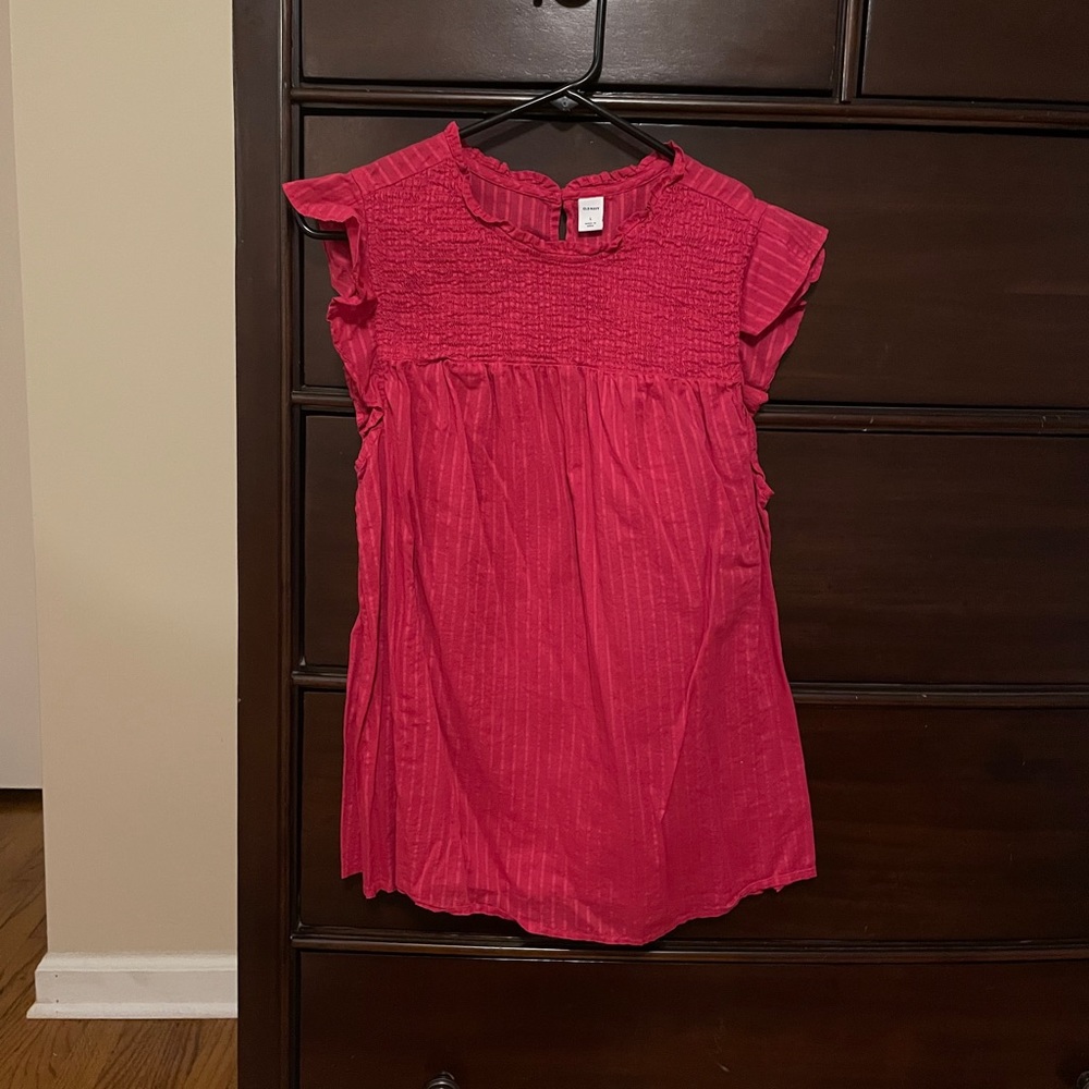 Pink striped top